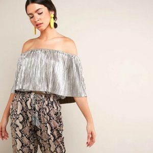 Off the shoulder silver Crop